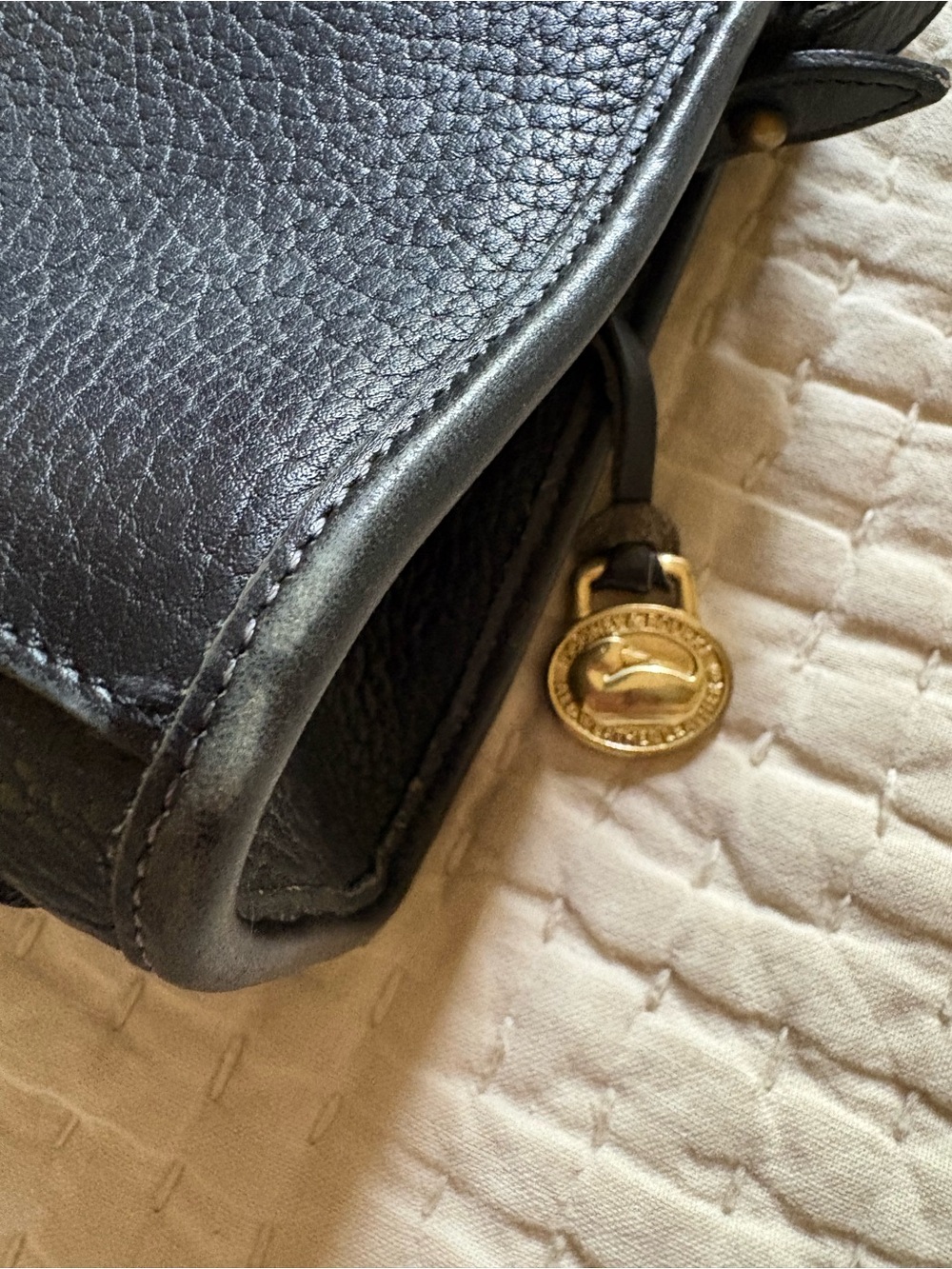Dooney & Bourke Black Pebbled Leather Flap Crossbody - Picture 15 of 16